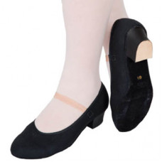 Canvas Character Shoe with Cuban Heel Canvas Character Shoe with Cuban Heel